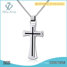 Western men cross pendant,silver stainless steel cross pendants